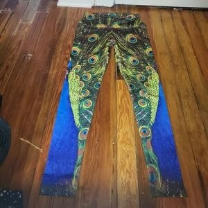 Namaste yoga peacock leggings